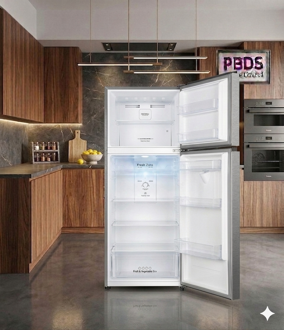 HISENSE-DOUBLE DOOR REFRIGERATOR INVERTER 326L-INOX COLOR thumbnail 2