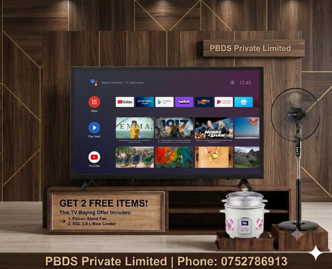Telesonic 43 inch QLED Frameless Smart Tv TL 4312QS