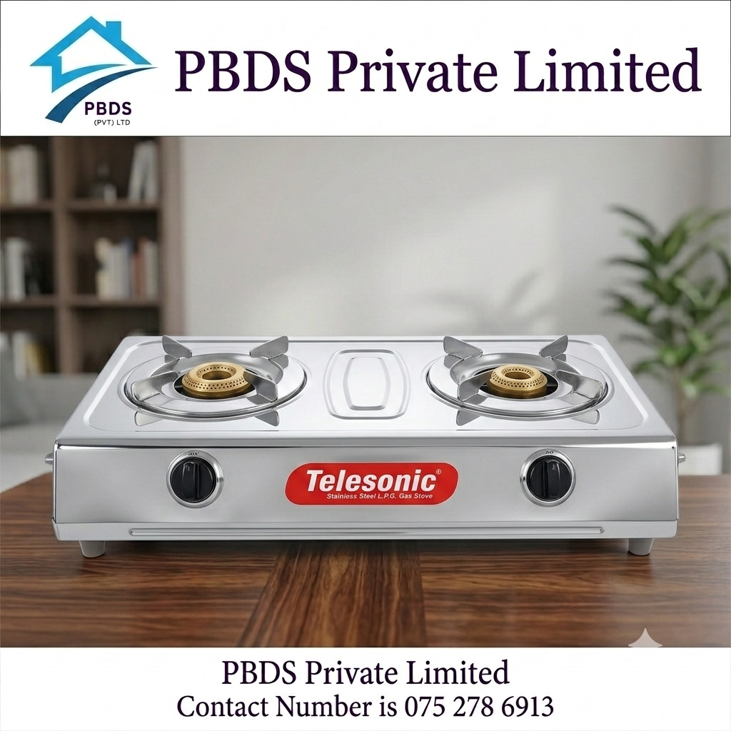 Telesonic SS Trivet DB Gas Cooker - TL-1200DGC