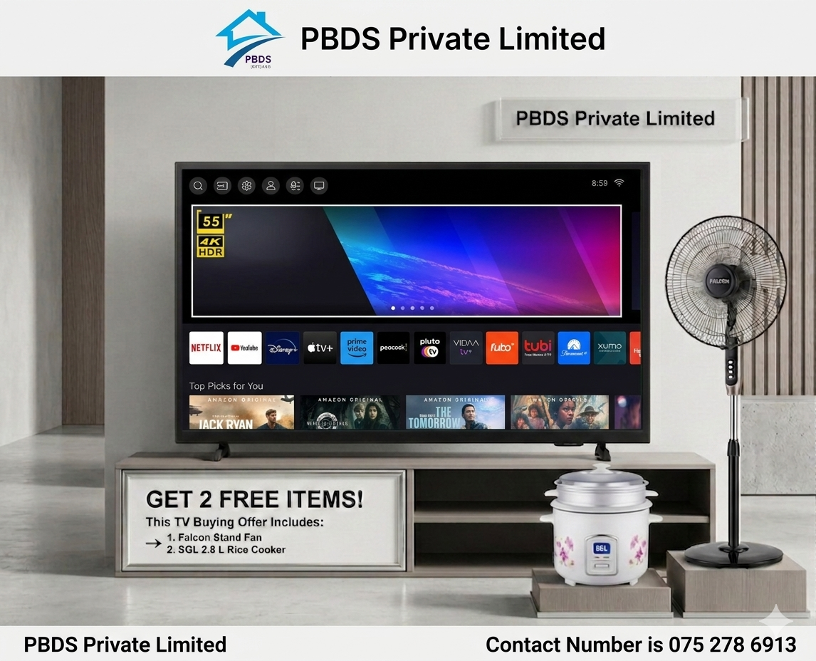 Telesonic 55 inch Frameless Google TV – (TL-5518GTV)