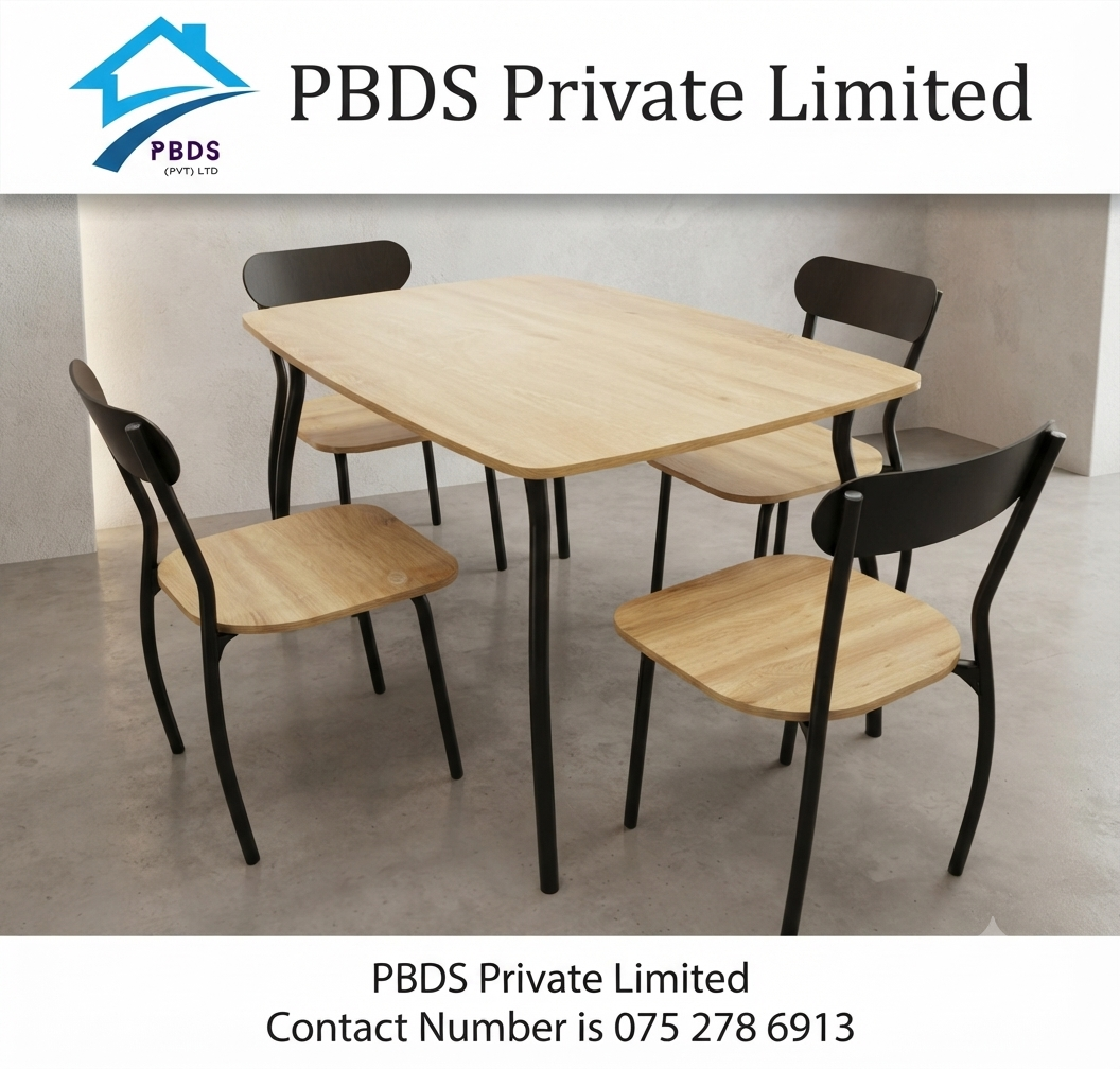 Seetec Wooden Dining 4 Set-XJH2504