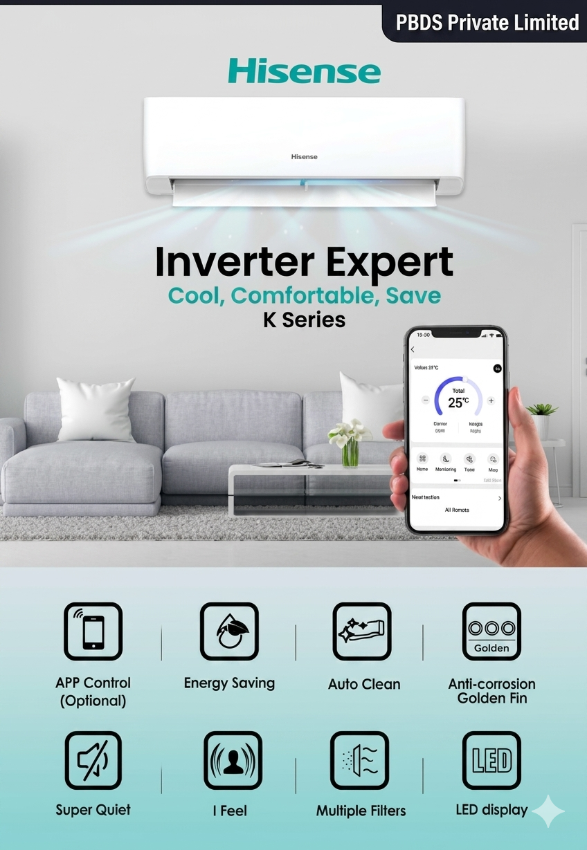 Hisense K Series 24000 BTU Non-Inverter Air Conditioner thumbnail 4