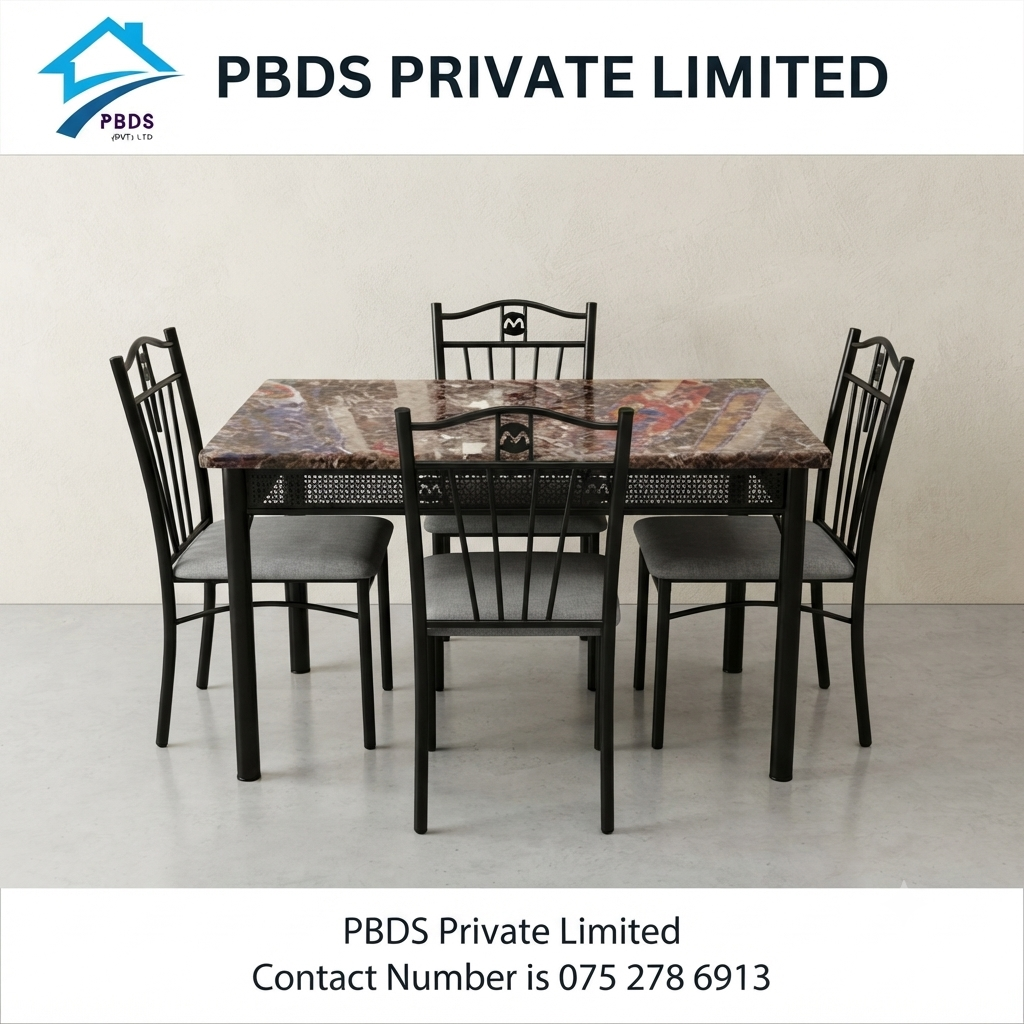 SEETEC DINING 4 SET BLACK DS25084E-5