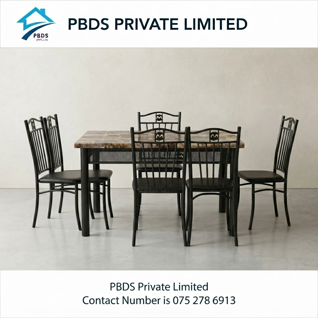 SEETEC DINING 6 SET BLACK DS25084E-7