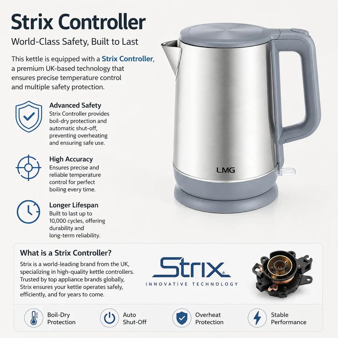 LMG 1.7L STAINLESS STEEL KETTLE LIMPGHR351 thumbnail 2