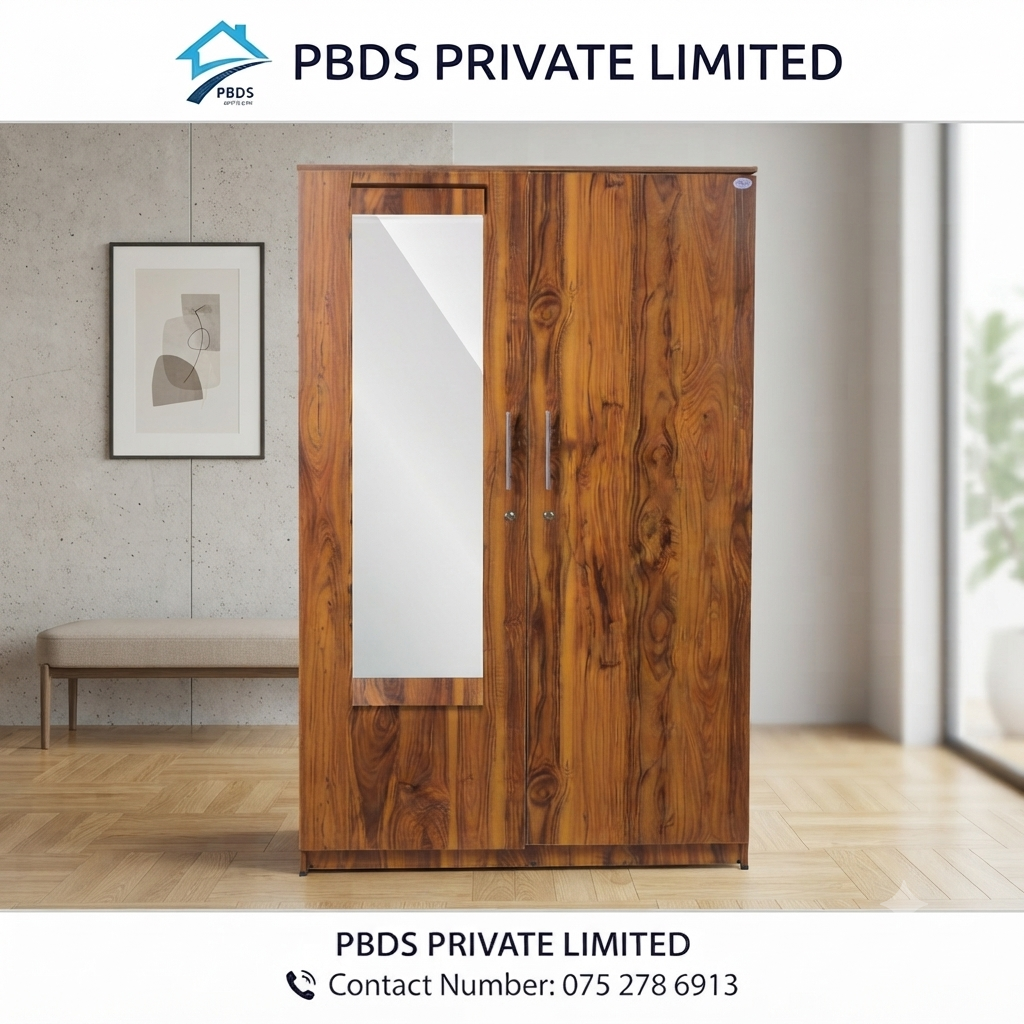 PBDS Cupboard 6x4 - 16 inch 2 Door (With Mirror)