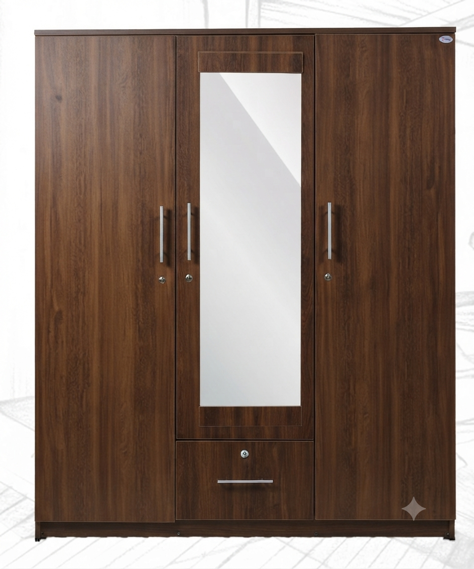 PBDS Wardrobes 6x5 - 16 inch 3 Door (With Mirror) MW36516M thumbnail 2
