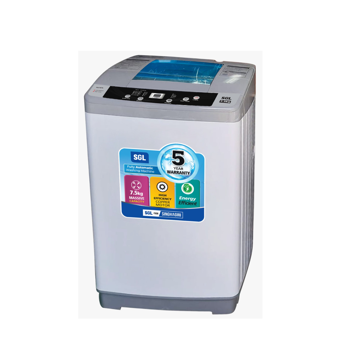 SGL 7.5KG TOP LOADING WASHING MACHINE thumbnail 2
