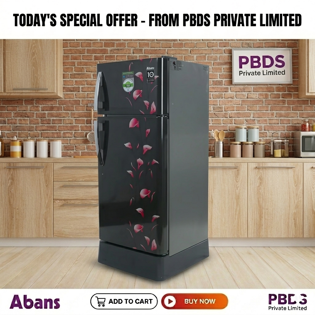 Abans 190L Defrost DD Refrigerator - R600 Gas (Gray Floral) - ABLGPRO-205DD thumbnail 2