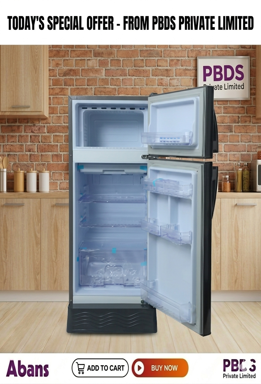 Abans 190L Defrost DD Refrigerator - R600 Gas (Gray Floral) - ABLGPRO-205DD thumbnail 3