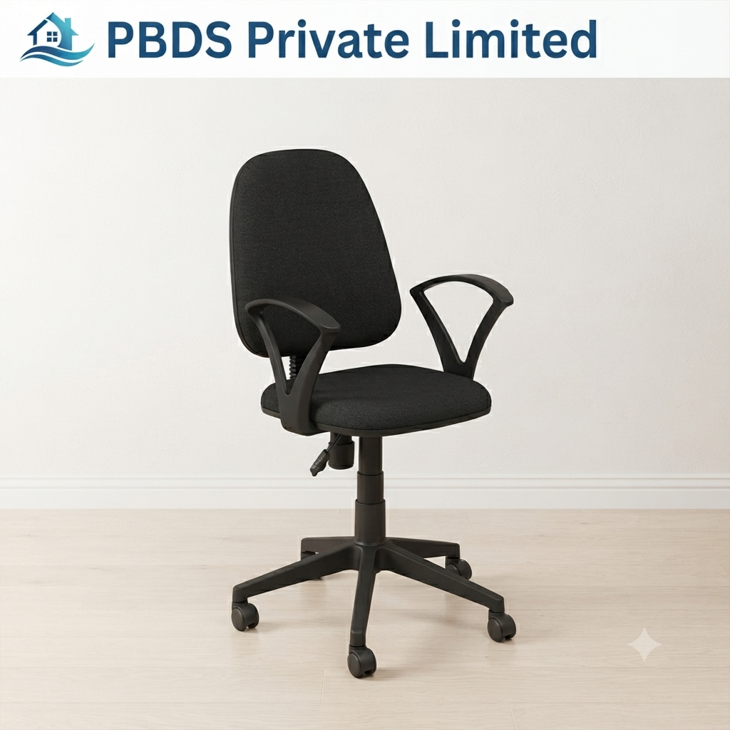 1201A Computer Chair-With ARM-Black