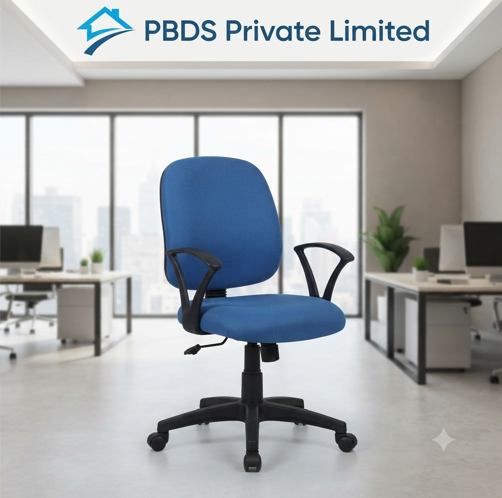 1101A Computer Chair-With ARM-Black