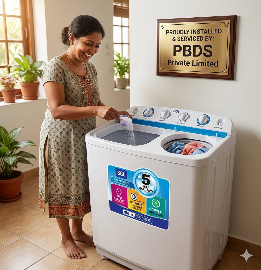 SGL 7KG SEMI AUTOMATIC WASHING MACHINE thumbnail 2