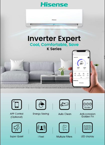 Hisense K Series 12000 BTU Non-Inverter Air Conditioner AS-12CR4RGRCB01N thumbnail 4