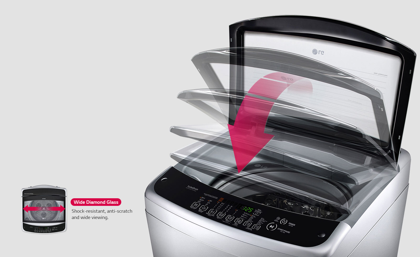 LG 11KG Smart Inverter Top Load Washing Machine - Black T2311VSAB thumbnail 8