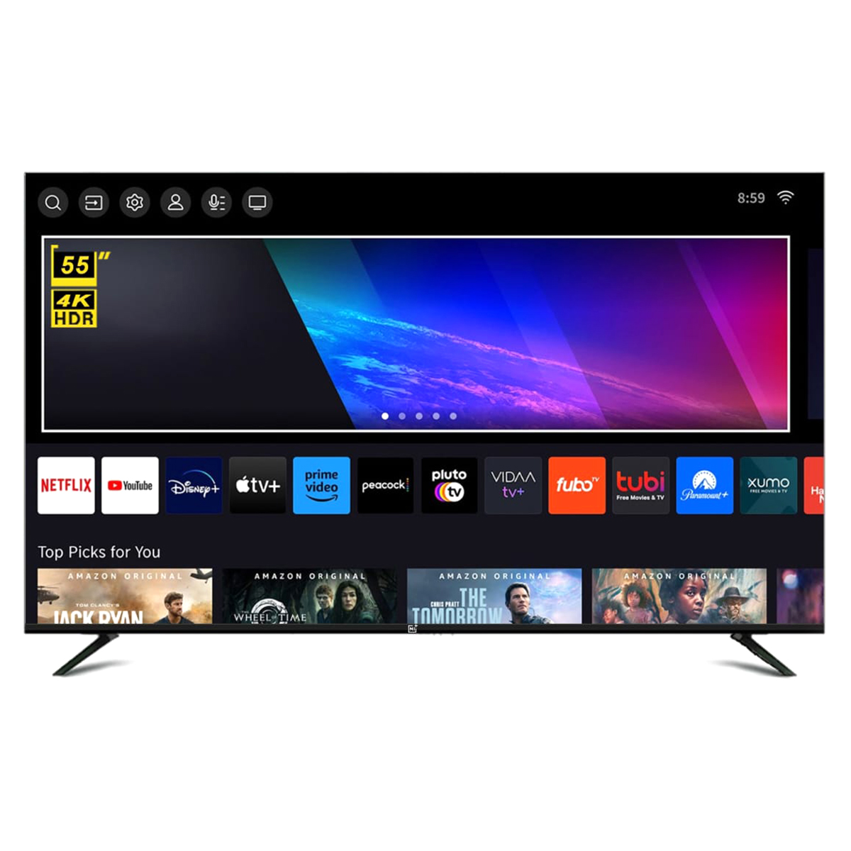 Telesonic 55 inch QLED Framless Smart TV – (TL-5518QS) thumbnail 3