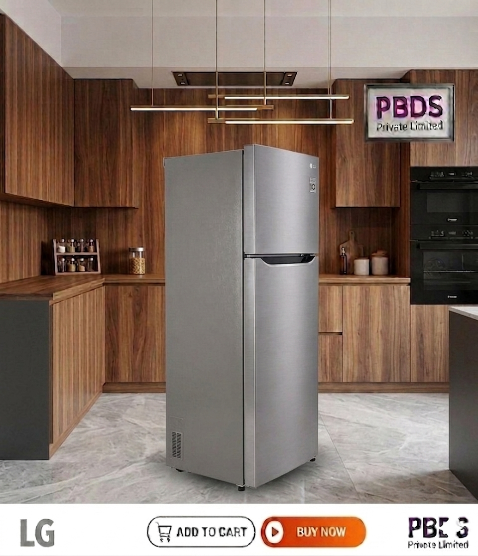 LG 260L Smart Inverter Refrigerator - Shiny Steel - GL-K272SLBB thumbnail 2