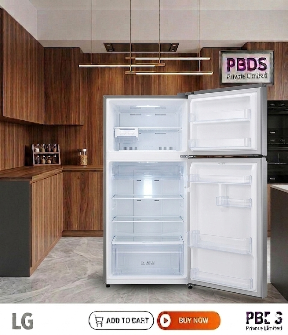 LG 260L Smart Inverter Refrigerator - Shiny Steel - GL-K272SLBB thumbnail 3
