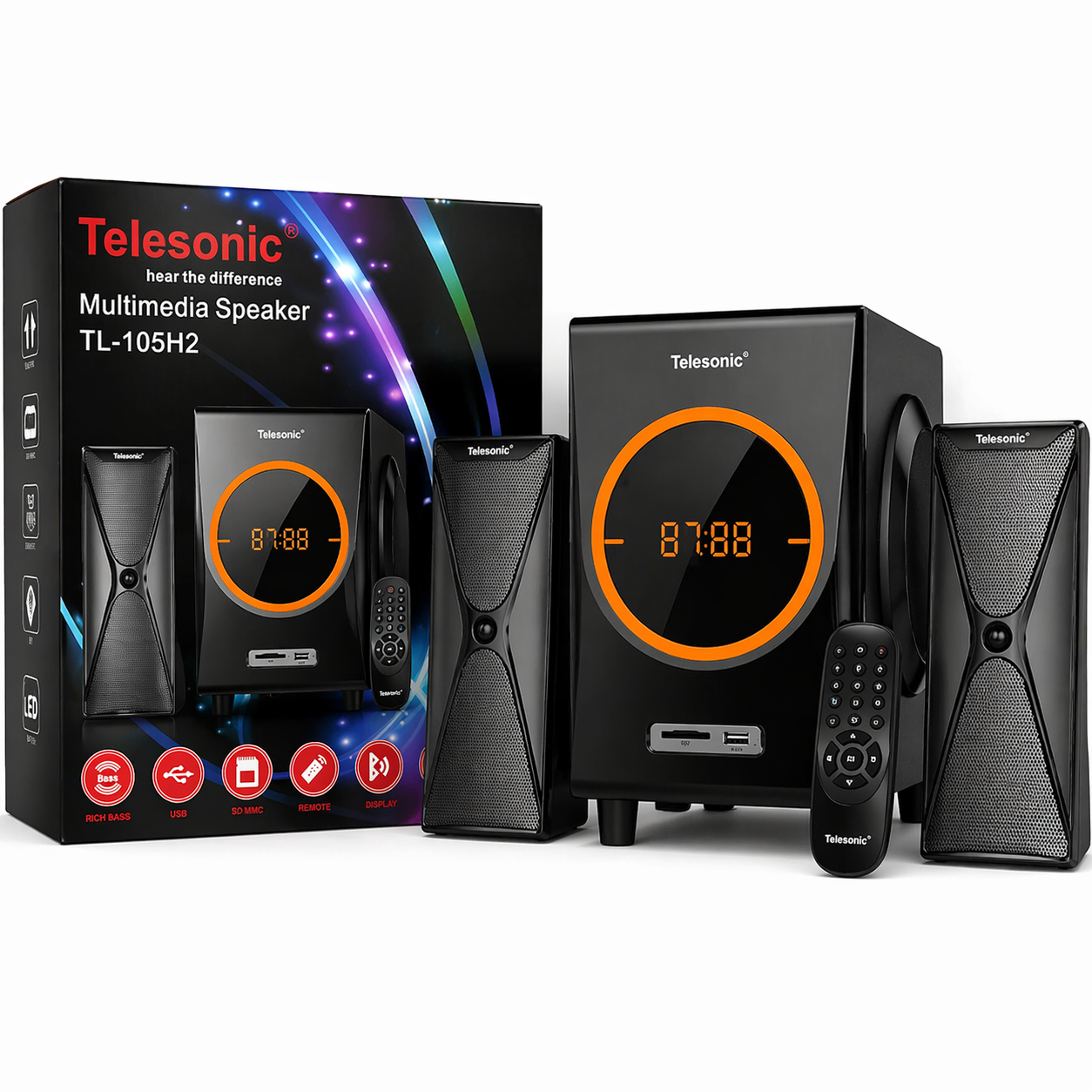 TELESONIC Multi Media Speaker – (TL-105H2) thumbnail 2